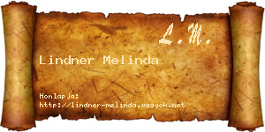 Lindner Melinda névjegykártya