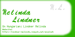 melinda lindner business card